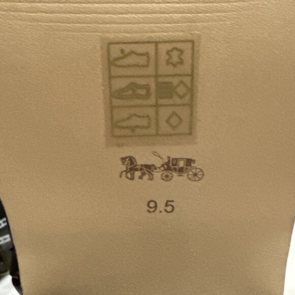 Coach Women’s 9.5 Madeline Buckle Tall Riding Boots Maple Brown Block Heel - Picture 9 of 11